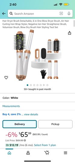 6 In 1 Hairstyler Hair Dryer Curling Iron