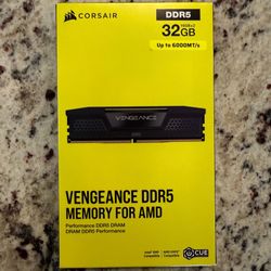 RAM - Corsair Vengeance DDR5 32GB (2x16GB) 6000MT/s – Brand New Sealed