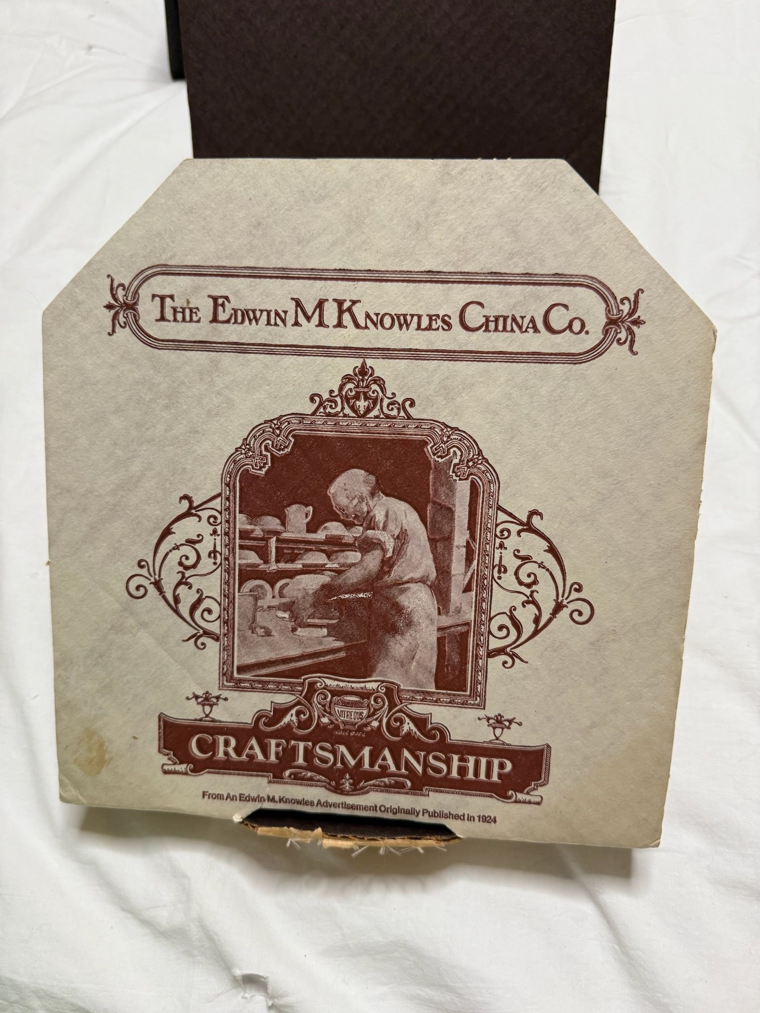 Pair of Vintage Knowles China Co Collector Plates – Accordion Boy & Pipe-Smoking Ship Tender