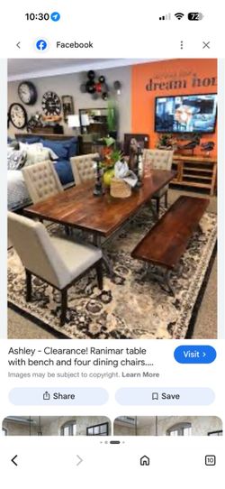 Dining room table and chairs