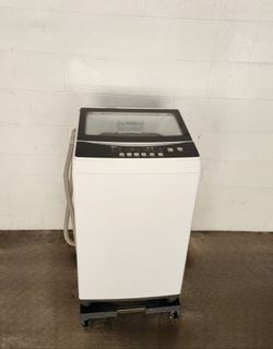 Black+Decker - Small Portable Washer, Portable Washer 1.7 Cu.Ft. with 6 Cycles, Transparent Lid & LED Display - White