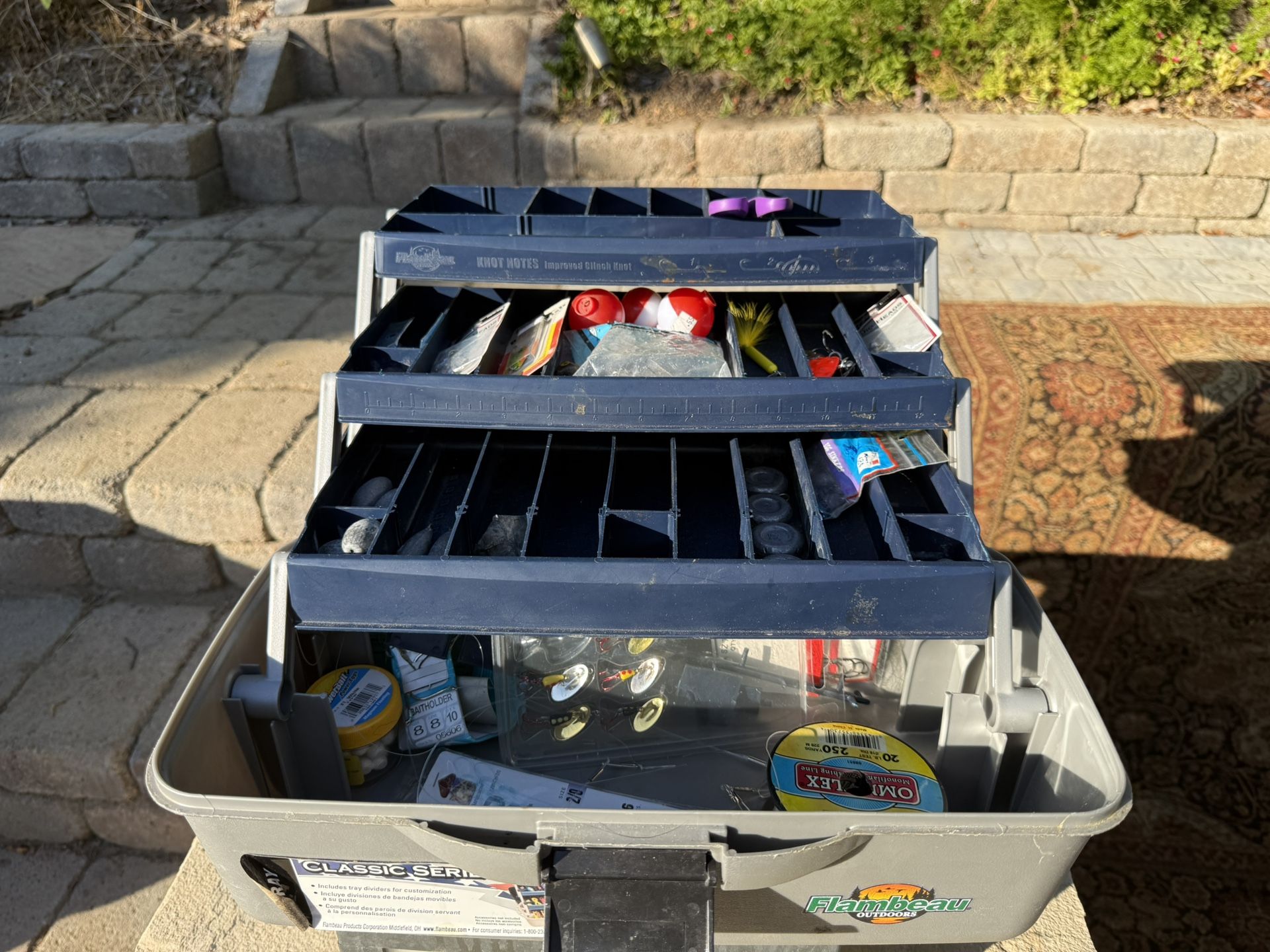 Used Fishing Tackle Box With Tackles