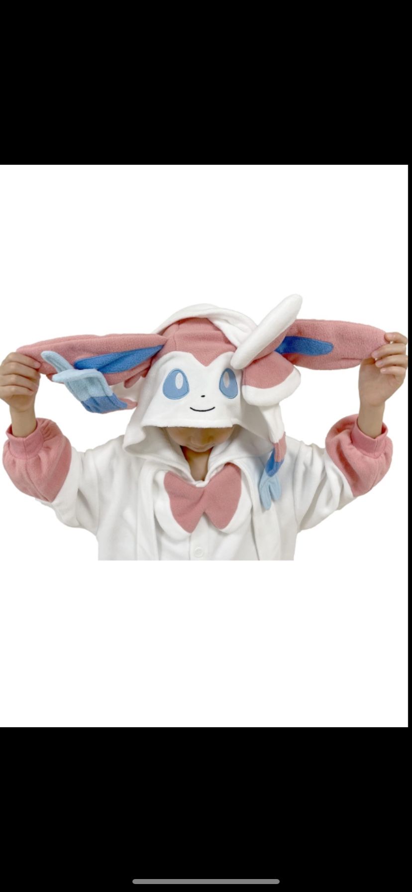 Super Rare officially licensed Pokémon Kigurumi - Pokemon - Sylveon - Onesie Jumpsuit Costume Kids Size (5-10) Year Old)