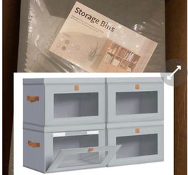 New  Large Closet Organizer with Handles & Window 4 Pack
