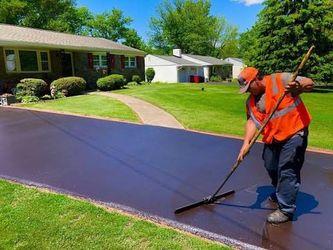 Asphalt seal coat and paving