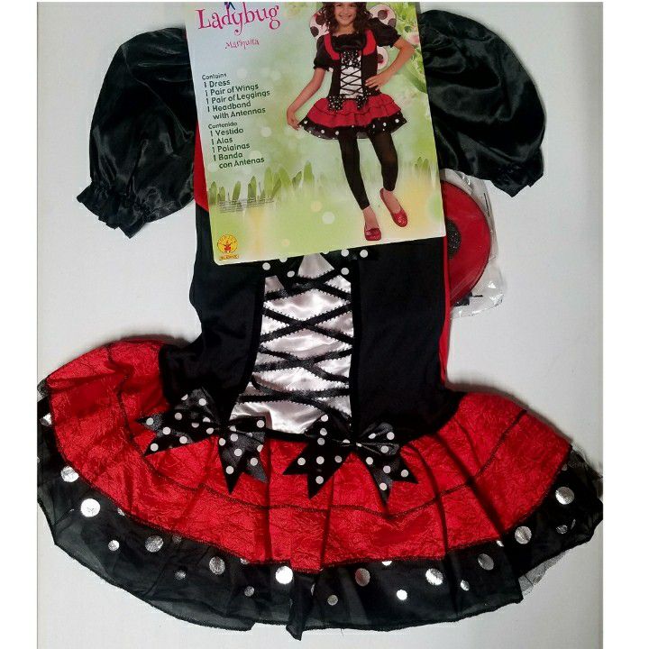 New Girl's Lady Bug Halloween Costume Sz 8-10
