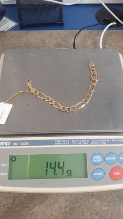 Cuban link bracelet 14k ,7", 14.4 gr