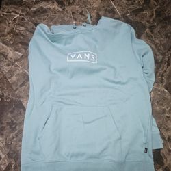 Vans Sweater Men's Xxl Blue Casual Hoodie Pullover Sweatshirt Drawstring