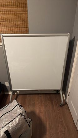 Expensive white board on wheels!