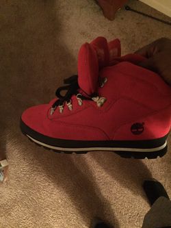 Red timberlands size 13