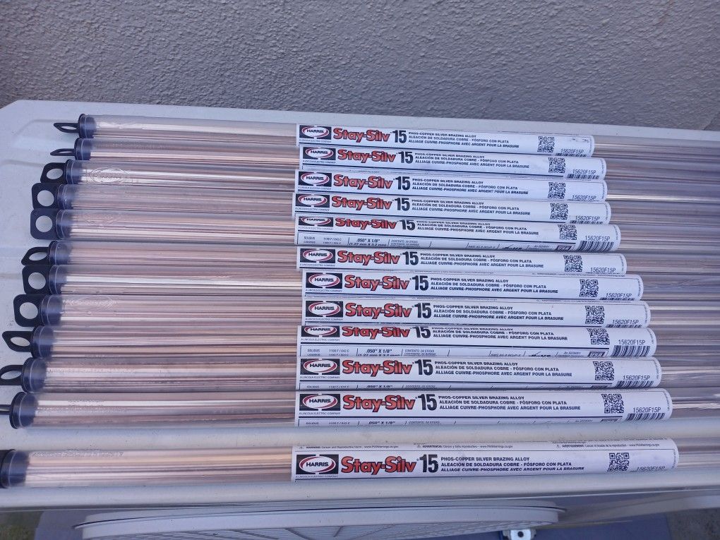 15 Percent Brazing Alloy 28 Sticks Per Tube 12 Tubes 960