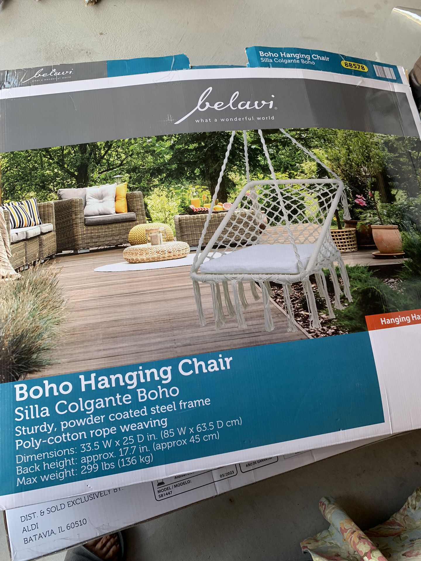 Boho hanging chair