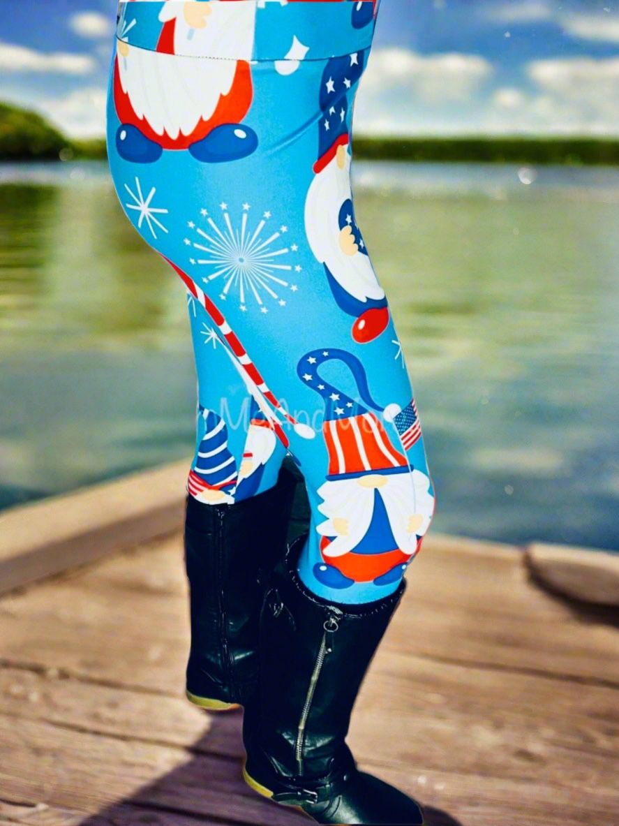 NEW Womens 4th Of July Leggings Soft As Lularoe OS/TC/TC2 
