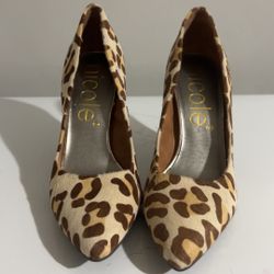Nicole Leopard Print Heels – Size 10