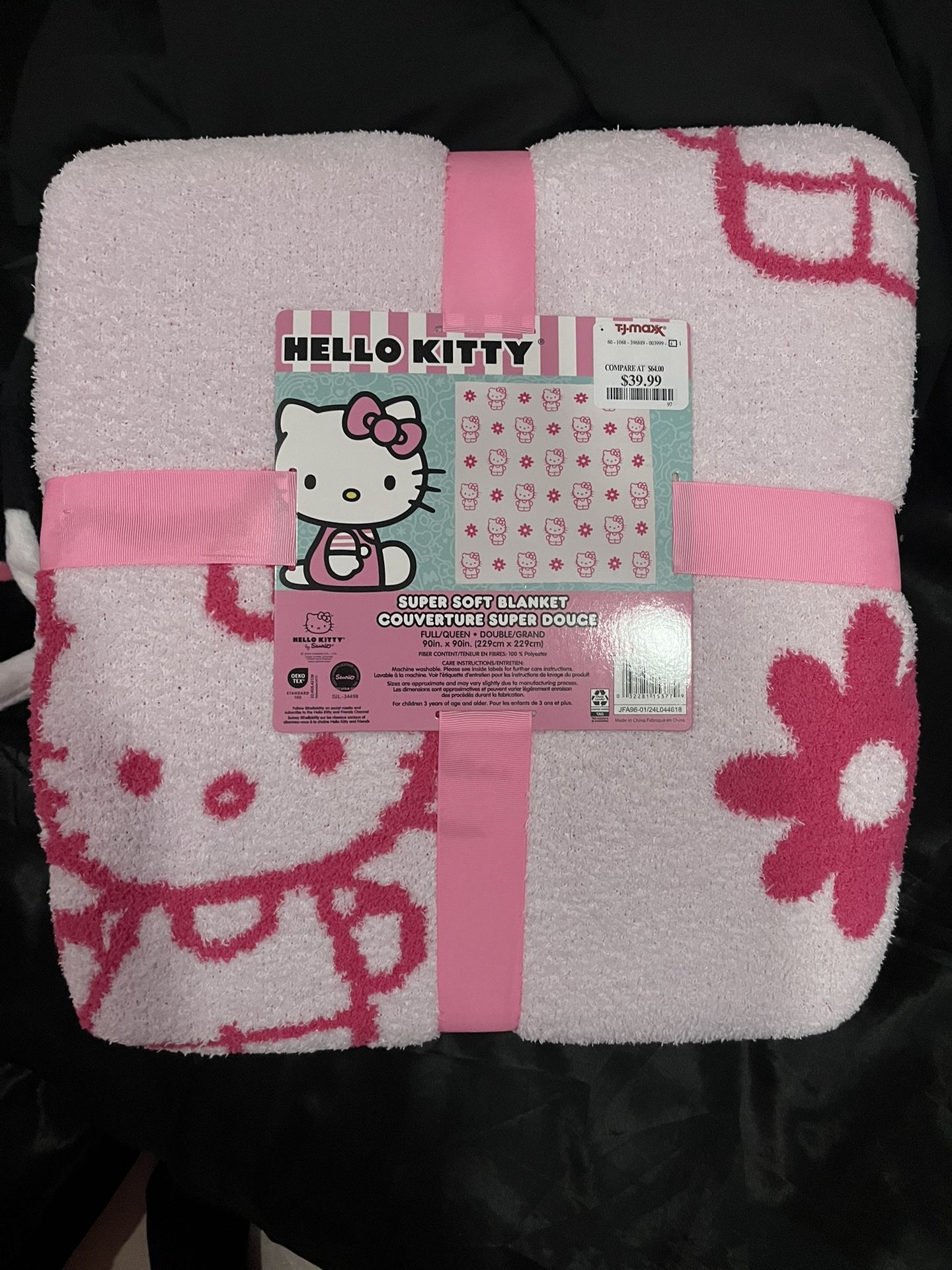 Hello Kitty Pink Reversible  Blanket 
