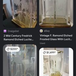 This Is A Set Of Vintage Lamps