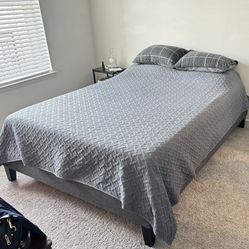 Queen Size Bed. Mattress And Frame. 