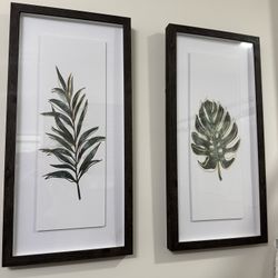 Two nature wall art. Great for bathroom or hallway. 
