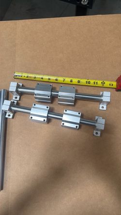 Rail OD 8mm 200mm 2PCS Optical Axis Linear Rail Shaft Rod with 4PCS Linear Rail Shaft Guide Support 4PCS SC8UU Linear Motion Ball Bearing Slide Bushin