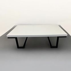 White And Black Low Profile Coffee Table