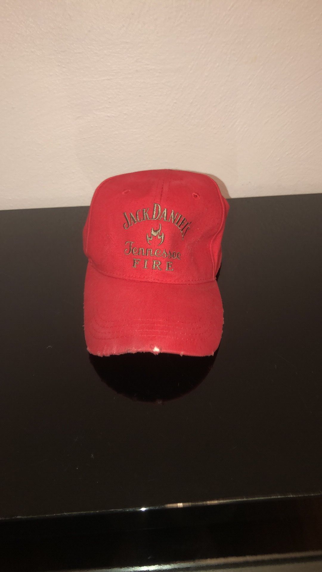 Jack Daniels Tennessee FIRE adjustable ONE SIZE FITS MOST worn looking hat
