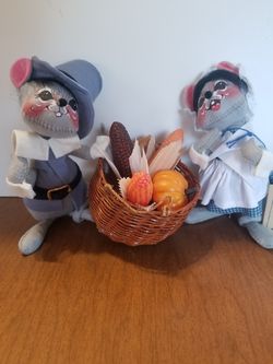 Vintage Annalee mobilitee Thanksgiving feast #3074