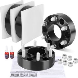 6x135 to 6x5.5 Wheel Adapters for Chevy Sliverado 1500 Wheels on 2015-2025 F150 Vehicle, 1.5 inch 6x135 to 6x139.7mm Wheel Adapter with M14x1.5 (904)