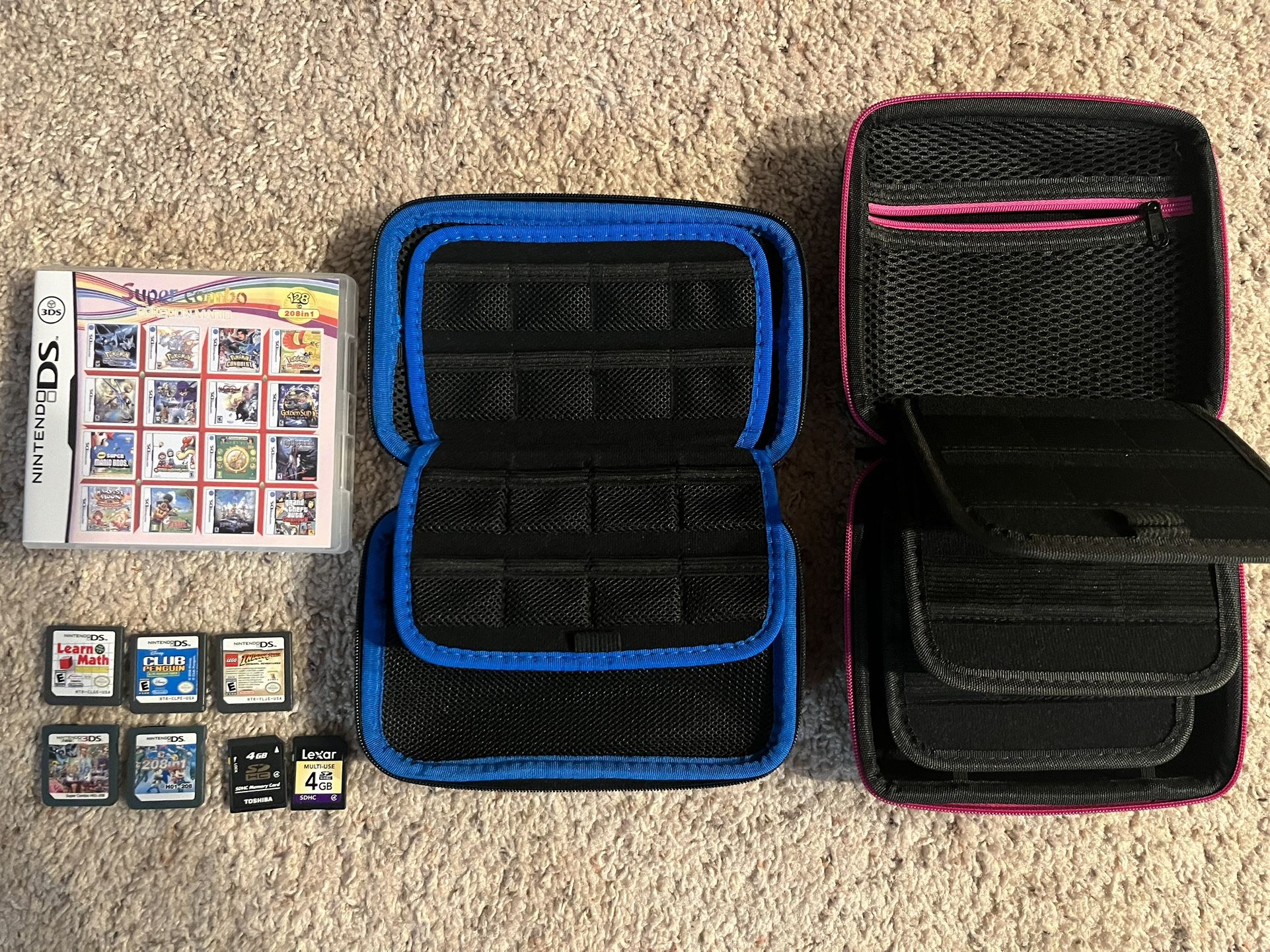 Nintendo 3DS + 2DS Cases and Games (280 In 1)