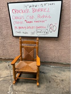 Crackers barrel kids rocking vintage chair