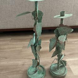 Real Copper Candle Stands 
