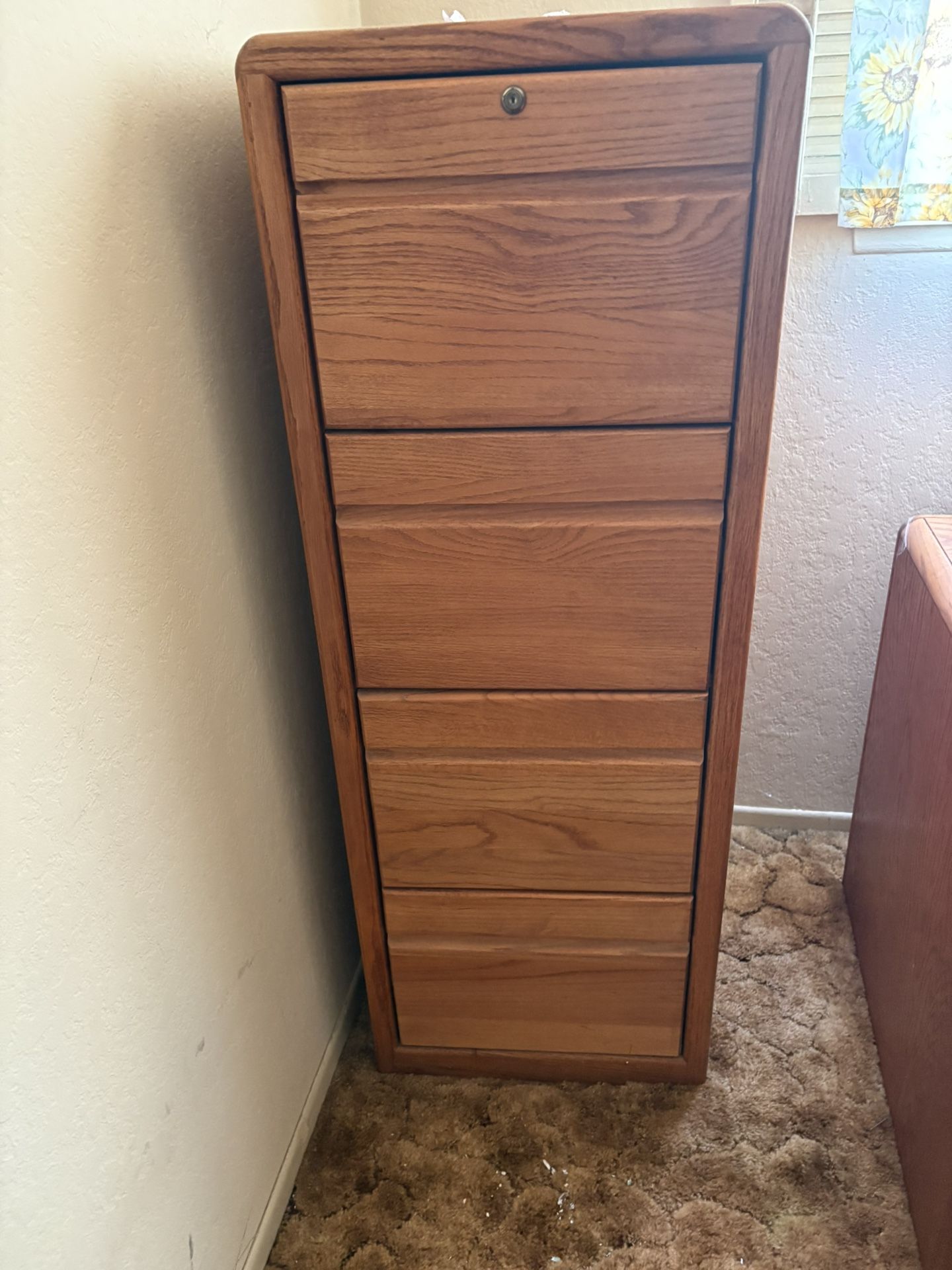 Oak Filing Cabinet