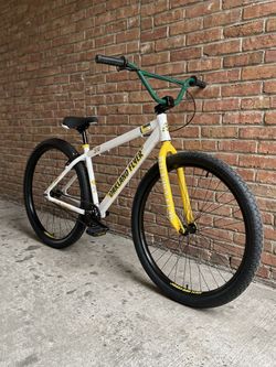 NEW 2024 SE OAKLAND FLYER WHITE GREEN YELLOW SINGLE SPEED COLLECTOR BIG RIPPER BMX BIKE