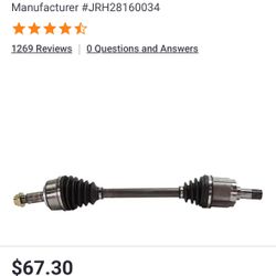 Honda Accord Driver side axle