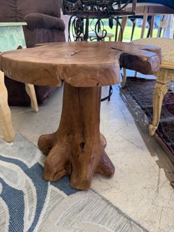 Live Edge Tree Root Side Table