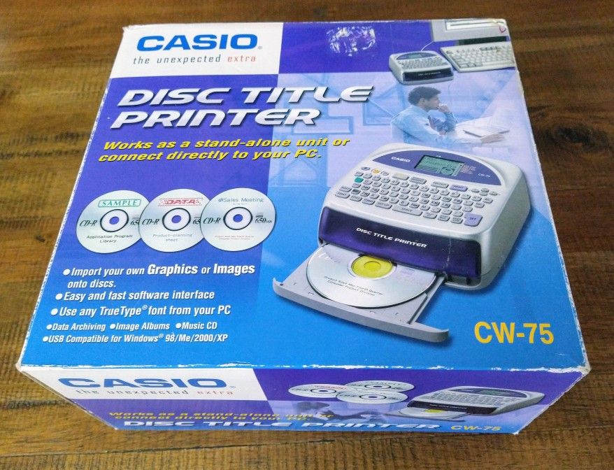 Casio CW-50 Disc Title Printer, Thermal Printer