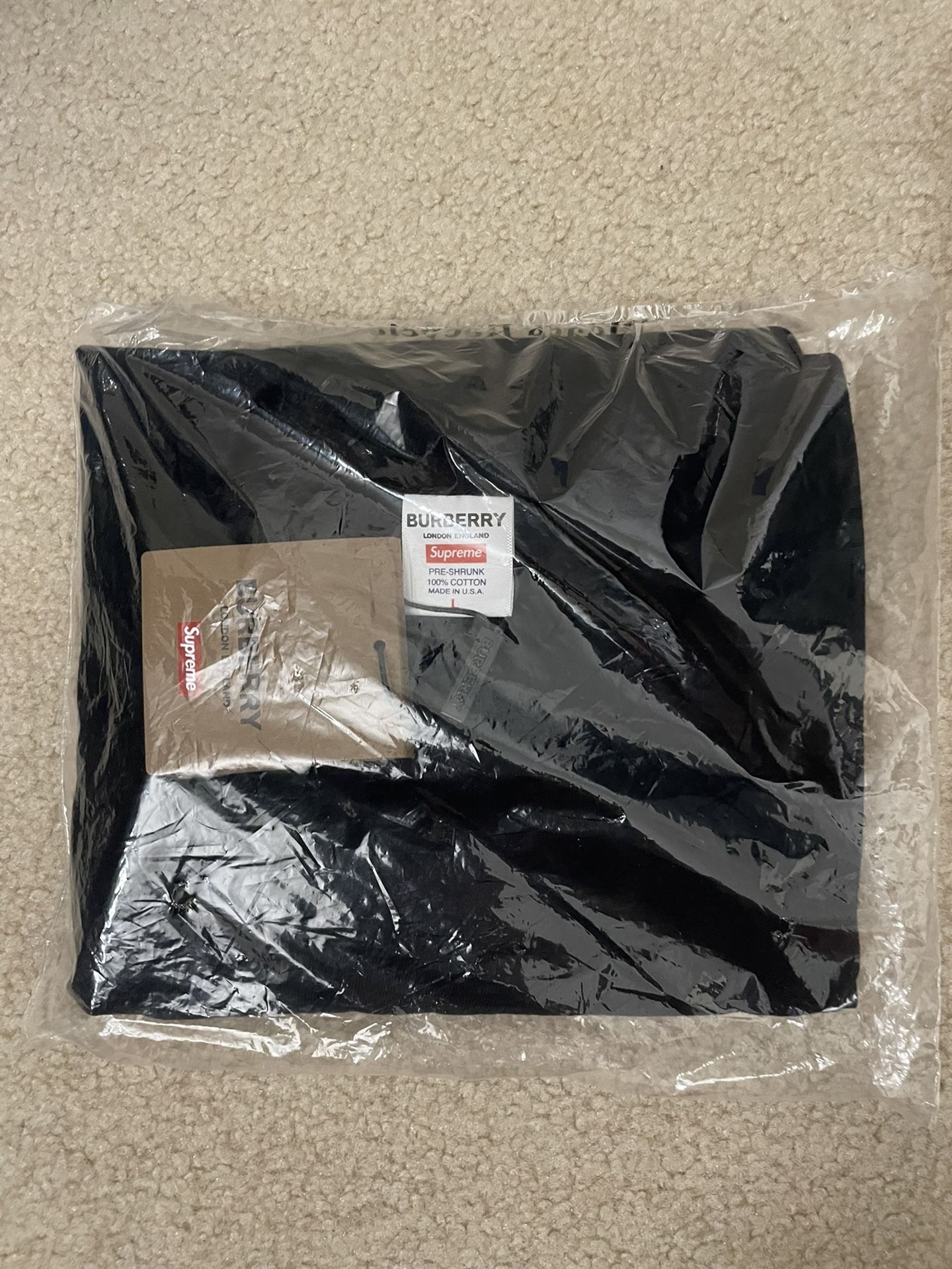 Large Supreme x Burberry Black Yee