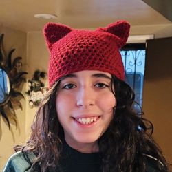 Kitty Cat Hat Teen-Adult Hand Crochet