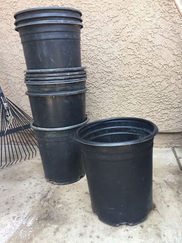 5 gallon Nursery Pots Black Pot Planters for Growing Plants and Trees and Flowers