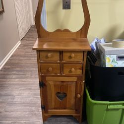 Vintage Wooden Dry Sink. Google It Rare Piece Of Furniture.