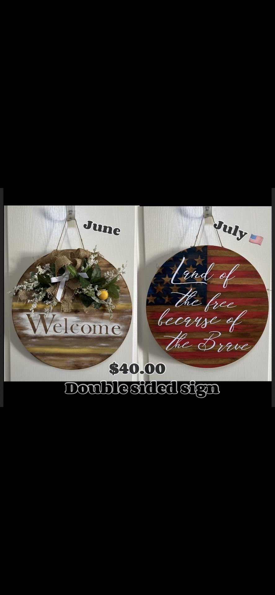 Double Sided Sign Just Made