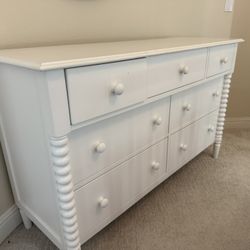 Solid Wood White Dresser 