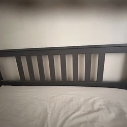Grey queen size bed frame