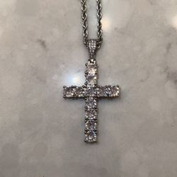 moissanite pendant with chain