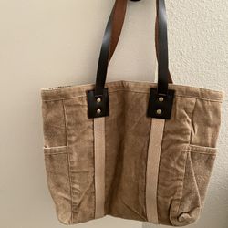 New Canvas And Leather Tote