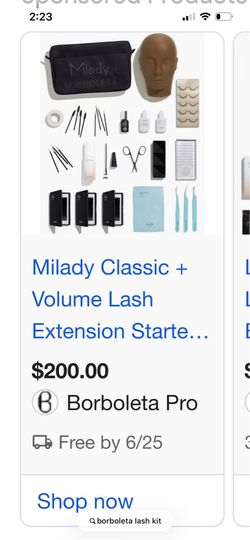 Eyelash extension kit milady barboleta