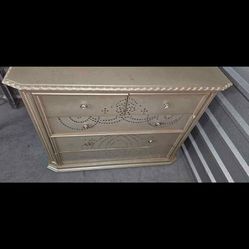 Disney platinum fairy tale dressor and end table