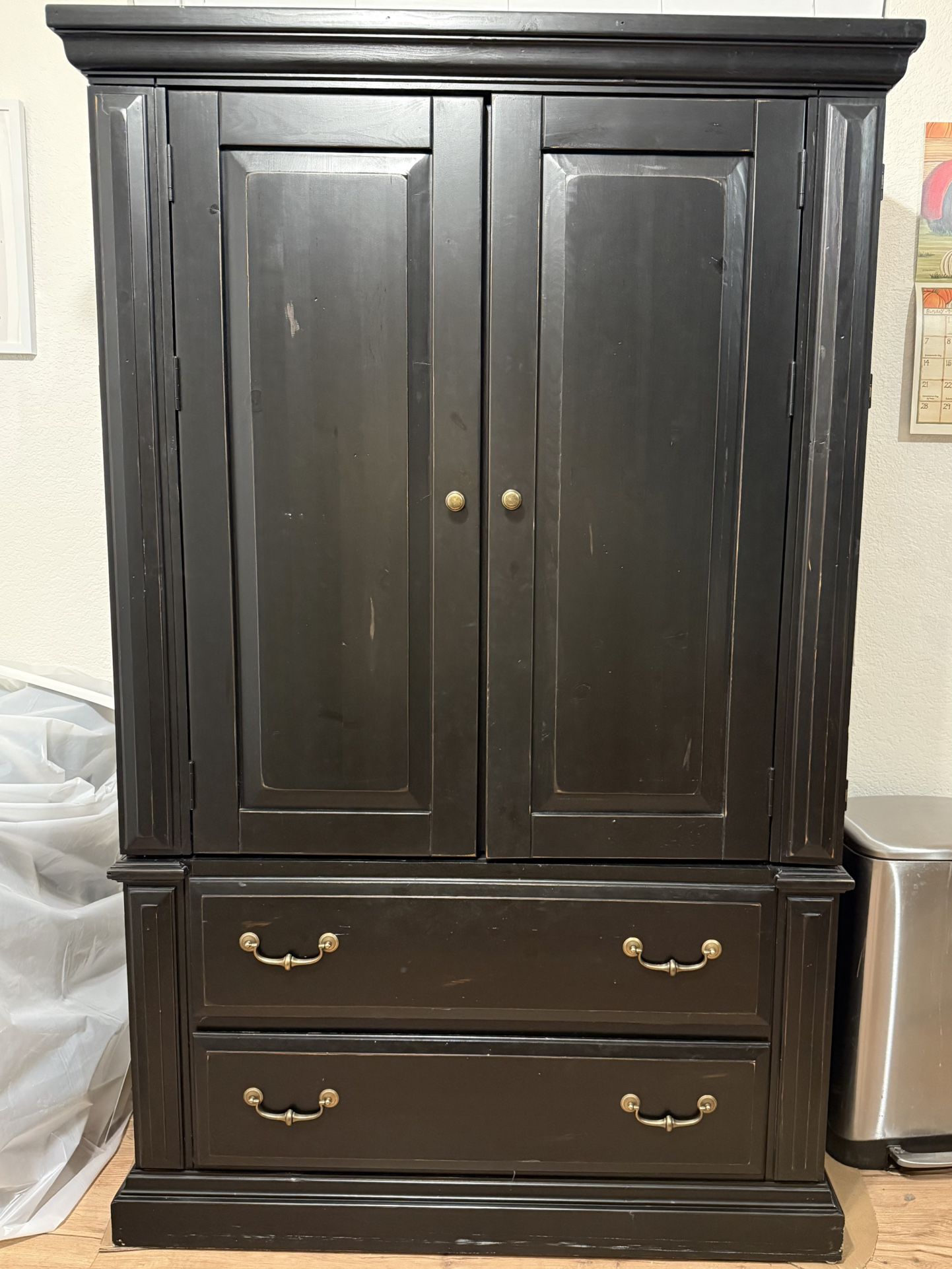 Large Wooden Cabinet - Black