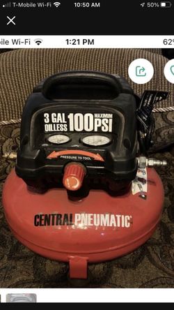 central Pneumatic 3 gallon 100 pci Maximum