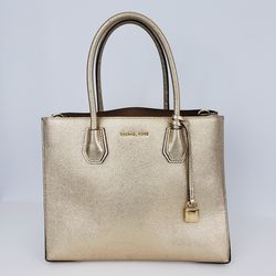 Micheal Kors Gold Leather Handbag