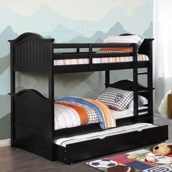 Twin/Twin Black Bunk bed @Elegant Furniture